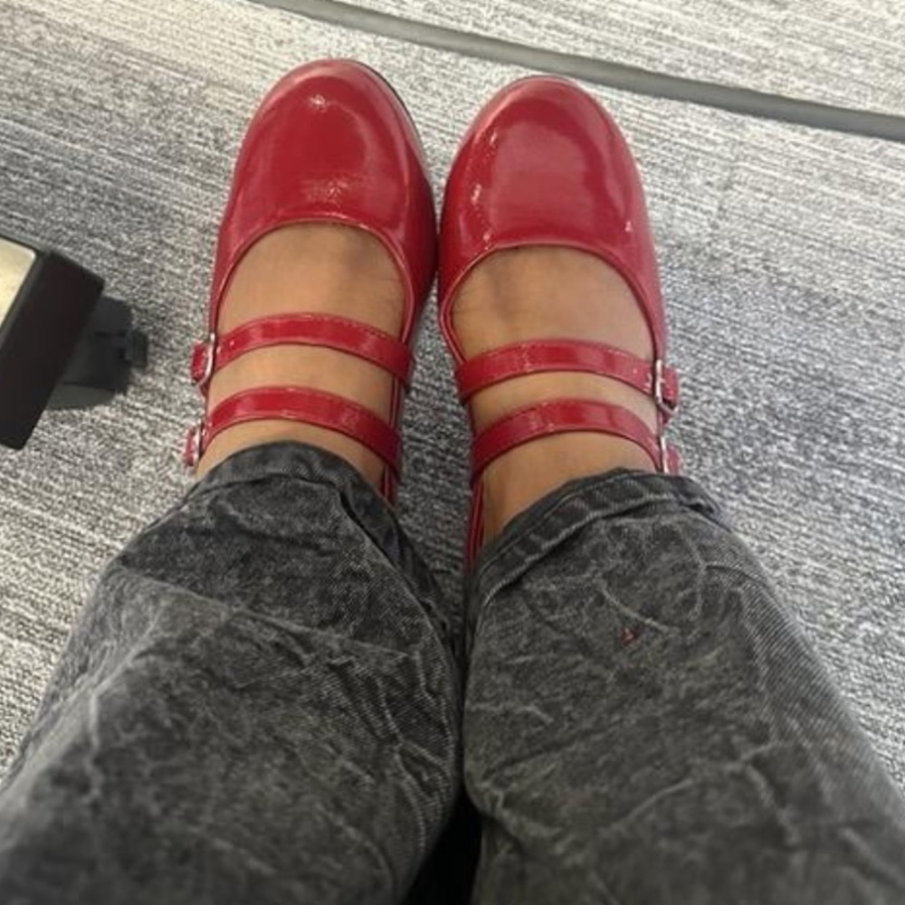 NWT! No Boundaries Women's Red Mary Jane Shoes Double Strap Size 10 - Picture 6 of 12